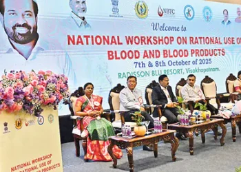 వర్క్‌షాప్‌లో మాట్లాడుతున్న మంత్రి సత్యకుమార్‌ యాదవ్‌