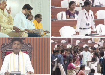 అమరావతిలో విద్యార్థుల మాక్‌ అసెంబ్లీలో హాజరైన చంద్రబాబు, లోకేష్