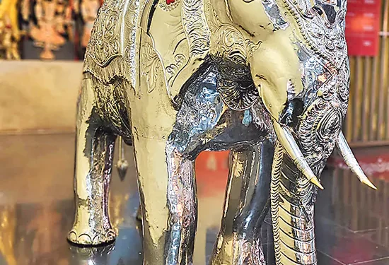 రాముని అందమైన సీతమ్మకు అద్భుతమైన గజవాహనం సిద్ధమైంది.