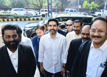 నేడు మూడోసారి క్రాస్ ఎగ్జామినేషన్ కు లాయర్లతో కలిసి హాజరైన మంత్రి లోకేష్