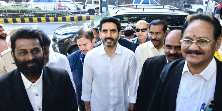 నేడు మూడోసారి క్రాస్ ఎగ్జామినేషన్ కు లాయర్లతో కలిసి హాజరైన మంత్రి లోకేష్