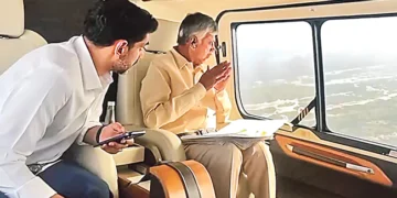 పండుగ ప్రయాణంలోనూ అభివృద్ధి పై దృష్టి… హెలికాప్టర్‌ లో సూర్యలంకపై సీఎం సమీక్ష