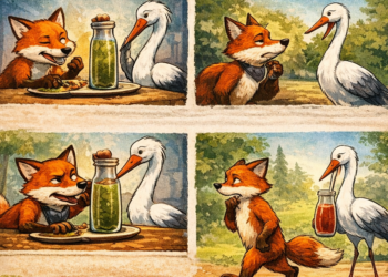 తెలివైన కొంగ… జిత్తులమారి నక్క!