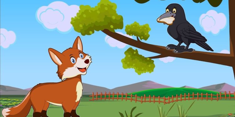 తెలివైన కాకి – మోసగాడు నక్కకు బుద్ధి చెప్పిన కథ