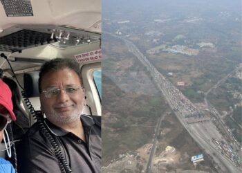 8 గంటలు ట్రాఫిక్లో చిక్కుకున్న వ్యాపారవేత్త… చివరికి హెలికాప్టర్లో బయటకు!