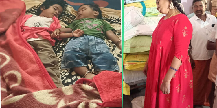 గొల్లెగూడెంలో ఘోరం… ఇద్దరు చిన్నారులతో తల్లి బలవన్మరణం