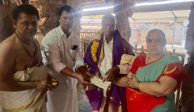 రామాలయం అన్నదాన ట్రస్టుకు రూ.1,00,116 విరాళం