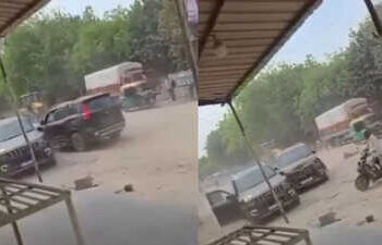 స్నేహితుల మధ్య వాగ్వాదం.. ఎస్‌యూవీలతో రోడ్డుపై హల్‌చల్!