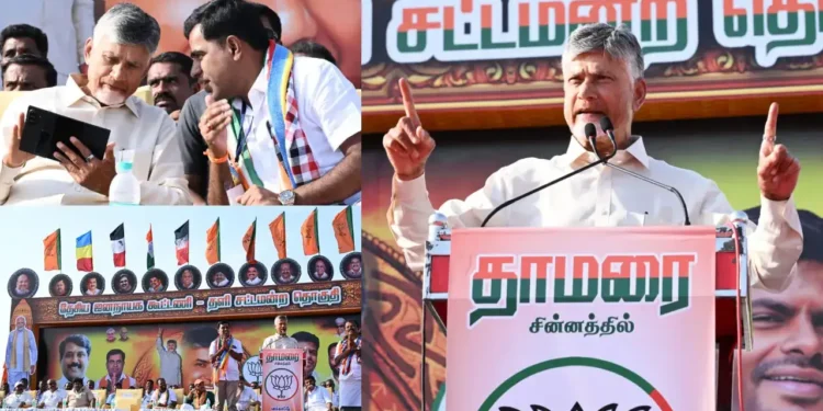 ఎన్డీయే గెలిస్తేనే అభివృద్ధి: తమిళ ఓటర్లకు బాబు పిలుపు