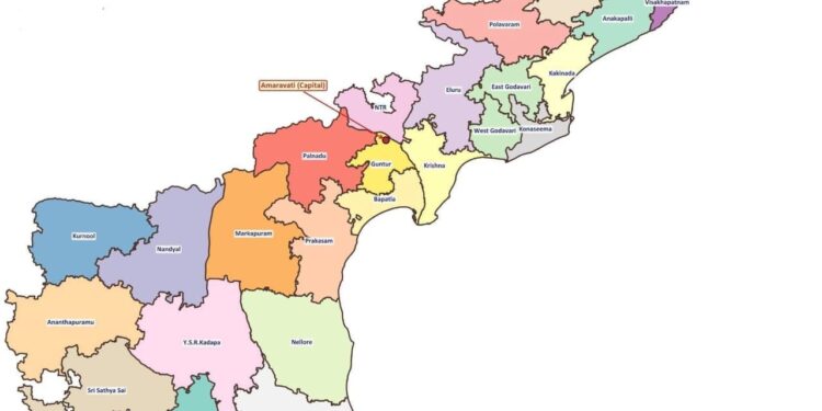 28 జిల్లాలతో ఏపీ నూతన మ్యాప్ విడుదల