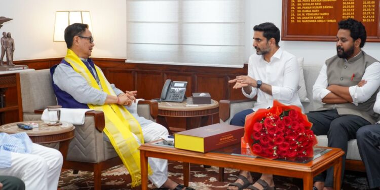 ఢిల్లీలో కీలక భేటీ.. కిరణ్ రిజిజును కలిసిన నారా లోకేష్