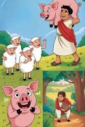 భయపడిన పంది చూసినవారిని నవ్వించిన సన్నివేశం