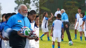 సిక్కింలో ఫుట్‌బాల్‌ ఆడిన ప్రధాని నరేంద్ర మోదీ