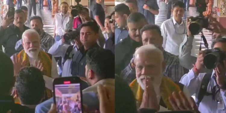 భద్రతా ప్రోటోకాల్ పక్కన పెట్టి పెళ్లి అతిథులను కలిసిన ప్రధాని మోదీ