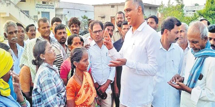 రైతుల సమస్యలపై ప్రభుత్వాన్ని నిలదీసిన హరీశ్రావు