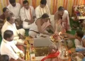 రూ.43 కోట్లతో వేదపాఠశాల.. యాదగిరిగుట్ట అభివృద్ధికి సీఎం శంకుస్థాపనలు