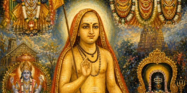 దేశం నాలుగు మూలలా నాలుగు మఠాల ఏర్పాటు – జగద్గురు శంకరాచార్యులు