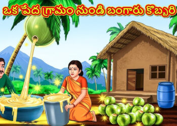 ఒక పేద గ్రామం నుండి బంగారు కొబ్బరి నీరు