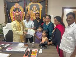 తిరుమలలో తితిదేకు రూ.10,00,116 విరాళం అందించిన భక్తుడు