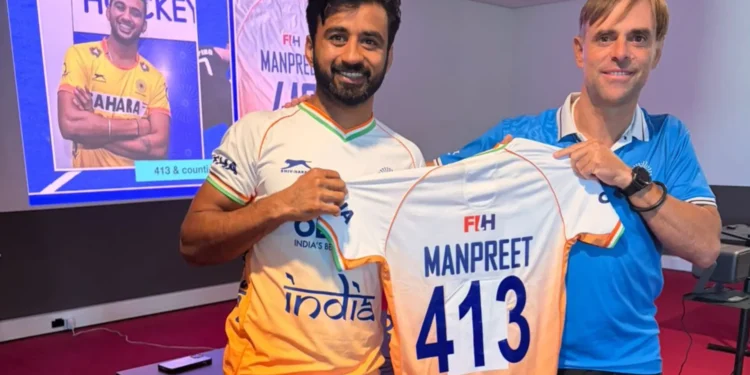 413వ అంతర్జాతీయ మ్యాచ్ ఆడిన భారత హాకీ స్టార్ మన్ప్రీత్ సింగ్