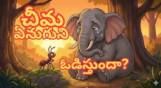 ఏనుగుకి బుద్ధి చెప్పిన చిట్టి చీమ 1 ఏనుగుకి బుద్ధి చెప్పిన చిట్టి చీమ