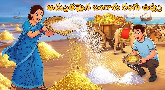 అద్భుతమైన బంగారు రంగు ఉప్పు