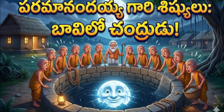 బావిలో చందమామ.. శిష్యుల హంగామా!