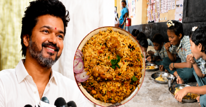 మిడ్డే మీల్ మెనూలో చికెన్ బిర్యానీ.. తమిళనాడులో కొత్త ప్రతిపాదన 1 మిడ్డే మీల్ మెనూలో చికెన్ బిర్యానీ.. తమిళనాడులో కొత్త ప్రతిపాదన
