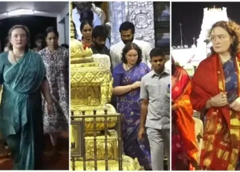 తిరుమల శ్రీవారిని దర్శించుకున్న పవన్‌కల్యాణ్‌ సతీమణి అన్నా లెజినోవా