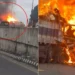 పల్నాడులో ఘోర రోడ్డు ప్రమాదం.. రెండు లారీలు ఢీకొని మంటలు