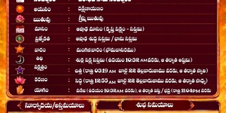 పంచాంగం: 21 జులై 2026 (మంగళవారం)