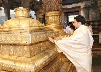 తిరుమల శ్రీవేంకటేశ్వర స్వామివారిని దర్శించుకున్న మంత్రి లోకేశ్