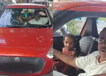 మనవరాలికి కారు నేర్పిన ఎస్సై.. సస్పెండ్ చేసిన డీజీపీ