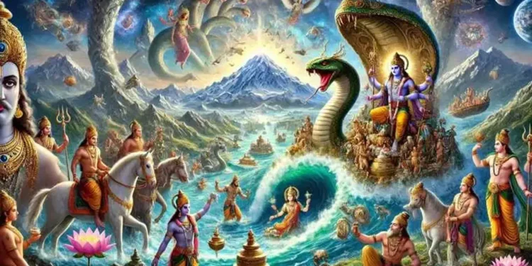 అమృతం కోసం క్షీరసాగర మథనం.. 1 అమృతం కోసం క్షీరసాగర మథనం..