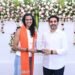 నారా లోకేశ్ చేతుల మీదుగా పీవీ సింధు క్రీడా కేంద్రానికి భూమిపూజ 8 విశాఖలో పీవీ సింధు క్రీడా అకాడమీకి శంకుస్థాపన చేసిన నారా లోకేశ్