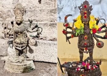 ఉగ్రరూపంలో కాళికాదేవి.. చంద్రగిరి కోనేరులో పురాతన విగ్రహం వెలికితీత