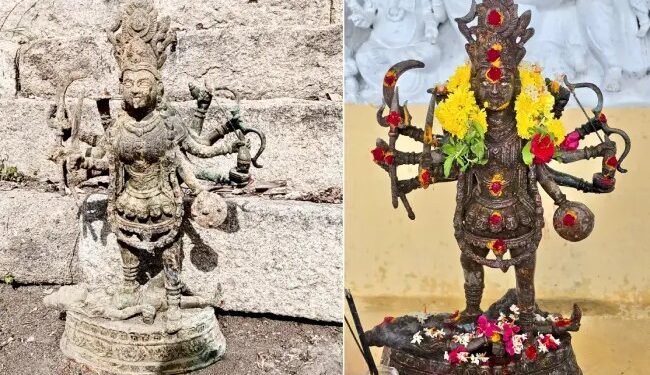 ఉగ్రరూపంలో కాళికాదేవి.. చంద్రగిరి కోనేరులో పురాతన విగ్రహం వెలికితీత