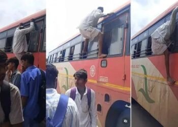 యువకులకే సాధ్యం కానిది చేశాడు.. కిటికీలోంచి బస్సెక్కిన వృద్ధుడు