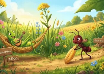 కష్టపడే చీమ - సోమరి మిడత