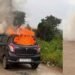 కారులో చెలరేగిన మంటలు.. వ్యక్తి సజీవదహనం